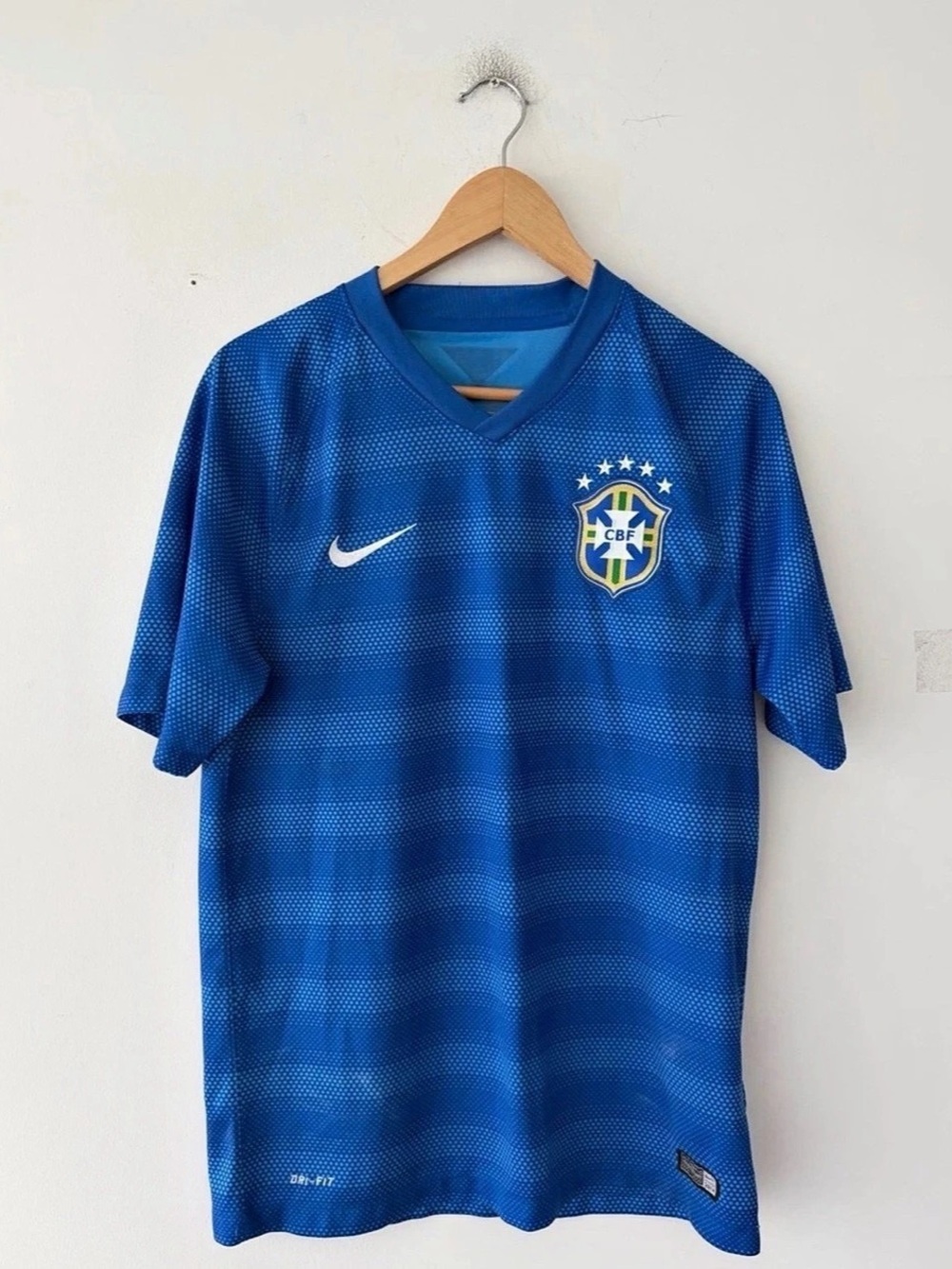 Nike Brazil 2014 World Cup Away Blue Jersey Size M